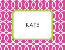 Trellis Pink Green Thank You Cards