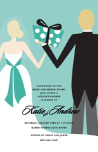 Chic Wedding Couple Invitation Bride Groom Invitations