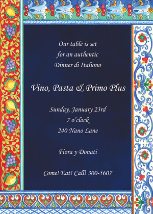 Italian Pottery Stylist Invitations