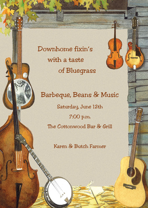 Classic Music Instruments Invitation