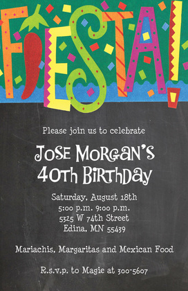 FIESTA! Word Invitations