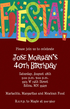 FIESTA! Word Invitations