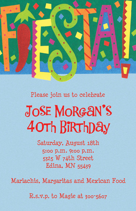 FIESTA! Word Invitations