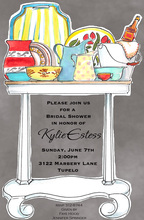 Table Tray Bridal Shower Invitations