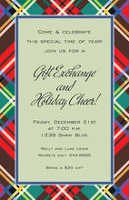 Sage Holiday Plaid Invitations