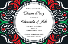 Stylish Black Funky Invitation