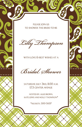 Preppy Fuchsia Paisley Patterns Invitation