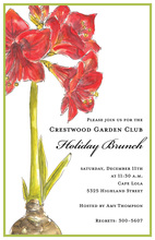 Poinsettia Topiary Invitation