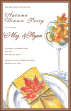 Harvest Placesetting Fall Watercolor Invitations