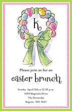 Colorful Spring Egg Basket Invitations