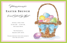 Colorful Spring Egg Basket Invitations