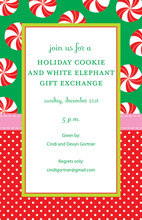 Minty Drops Holiday Treats Invitation