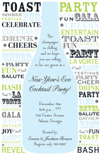 Special Champagne Toast Grey Invitations