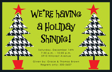 Houndstooth Trees Invitation