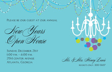 Mardi Gras Flair Chandelier Invitation