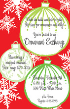 Large Retro Ornaments Invitation