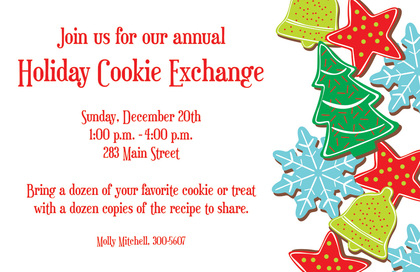 Cookie Patterns Christmas Invitations