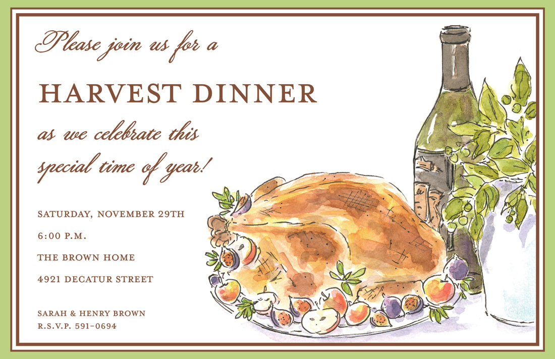 Turkey Table Invitation