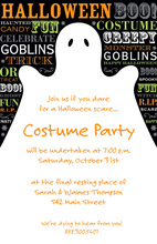 Halloween Ghosts Out Of Town Invitation