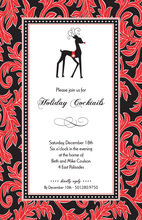 Charming Whimsical Reindeer Invitation