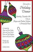 Jolly Large Bulb Holiday Invitations