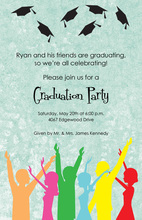 Graduating Cap Toss Party Invitations