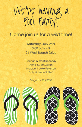 Casual Wearables Party Invitations