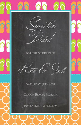 Whimsial Flip Mix Tropical Theme Invitation