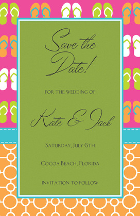 Whimsial Flip Mix Tropical Theme Invitation