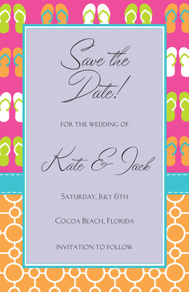 Whimsial Flip Mix Tropical Theme Invitation