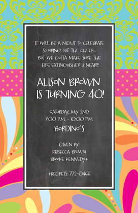 Tropics Pattern Color Invitations