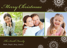 Contrasting Flurry Snowflakes Photo Cards