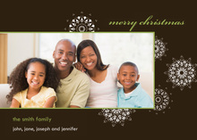 Contrasting Flurry Snowflakes Photo Cards