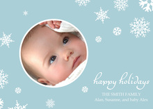 Snowflakes Holiday Baby Photo Cards