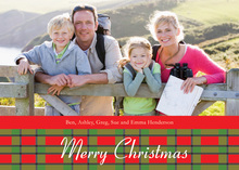 Bright Colored Plaid Photo Cards