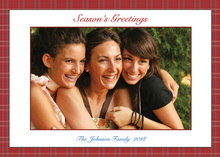 Modern Classy Plaid Border Photo Cards