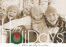 O Wreath Holidays Message Photo Cards