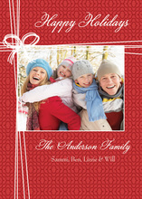 Unique Holiday White Knot Photo Cards