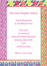 Colorful Mexican Place Setting Invitation