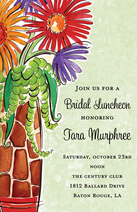 Antique Giraffe Vase Invitations