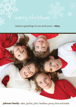 Snowflakes Joy Greetings Photo Cards