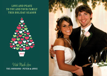 Peace Love Joy Floral Tree Photo Cards