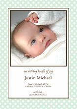 Playful White Polka Dots Photo Cards