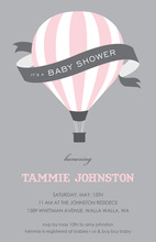 Baby Girl Balloon Shower Invitations