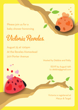 Smiling Lady Bug Everywhere Invitations