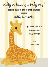 Trendy Baby Giraffe Invitation