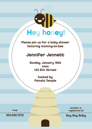 Honey Yellow Mom-to-bee Invitation