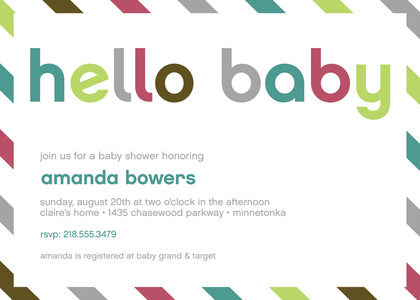 Multicolor Stripe Thank You Cards