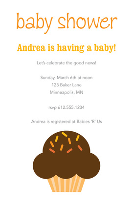 Adorable Baby Shower Cupcake Invitations