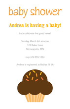 Cup Cake Sprinkles Baby Shower Invitations